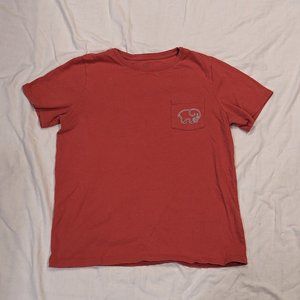 Women's Ivory Ella Orange T-shirt with Pocket Size Medium, Elephant Graphic